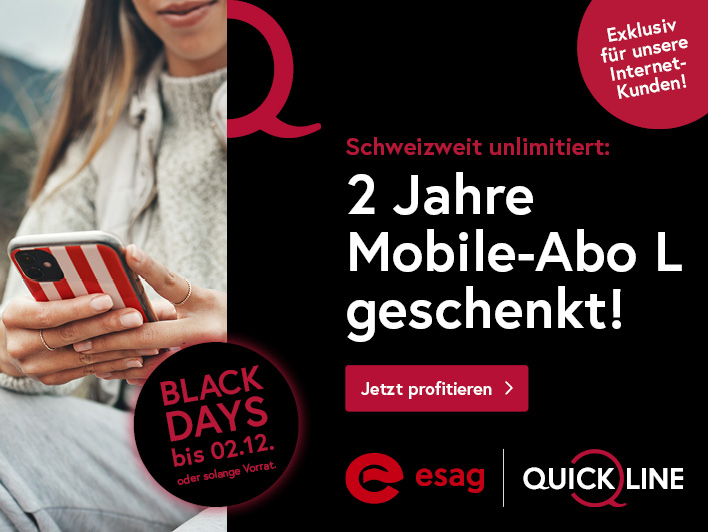 Werbeanzeige - Blackdays bei Quickline bis 2. Dezember 2024